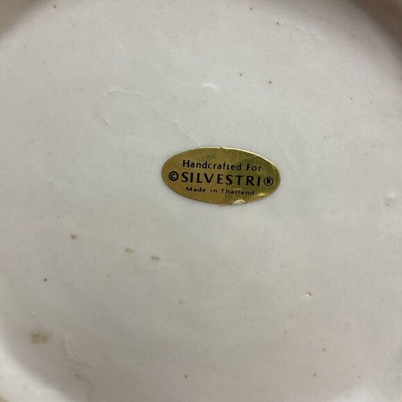 Silvestri Blue and White Floral Water Pitcher 7” Tall - Picture 5 of 6